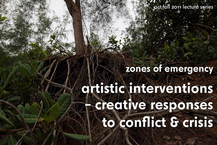 Zones of emergency, Creative responses to conflict & crisis – Lecture series