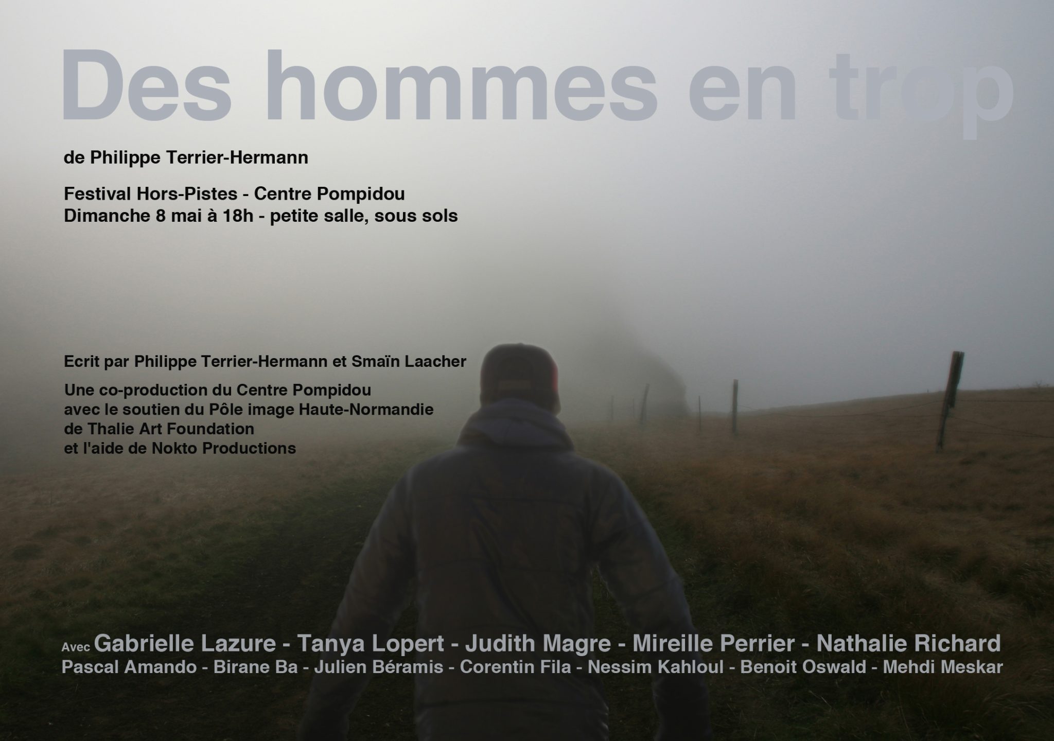 Performance « des hommes en trop », dans le cadre du festival Hors Pistes au Centre Pompidou